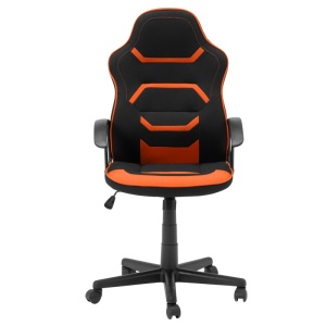 Scaun gaming Carmen 6309 - negru - portocaliu - Img 2