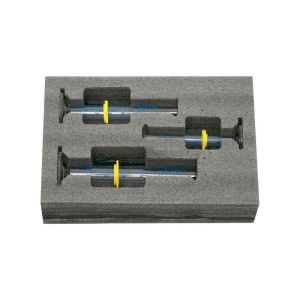 Set 3 cilindri gradați clasa A cu spumă de protecție – 10/25/50 ml