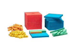 Set de bază Dienes, colorat, din RE-Wood, 141 piese, în cutie - Img 1