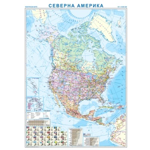 America de Nord – hartă politică