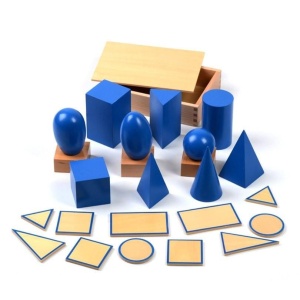 Corpuri geometrice albastre Montessori - Img 1