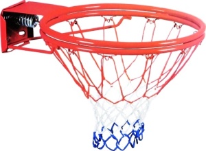 Coș de baschet, 45 cm, Inel flexibil dublu cu arc și plasă