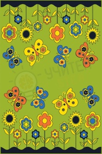 Covor cu flori 3 x 4 m