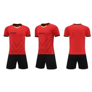 Echipament pentru fotbal / volei / handbal, Set tricou cu pantaloni scurți, Roșu cu negru