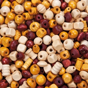 Mărgele din lemn naturale 500 g