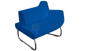 Modul Legva 45 grade cu spătar interior, albastru