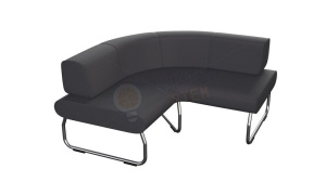 Modul Legva 90 de grade cu spătar exterior, grafit