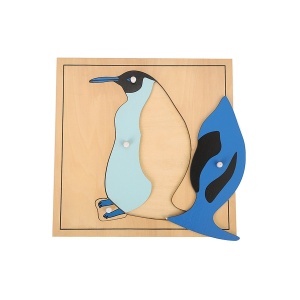 Puzzle din lemn cu animale - pinguin - Img 2