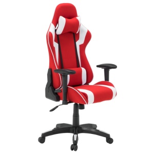 Scaun gaming Carmen 6312 - alb - roșu