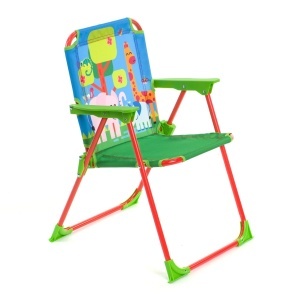 Scaun pliabil pentru copii (confortabil și stabil) Toffy cu design amuzant – pentru casă, grădină și plajă