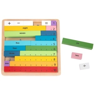 Tablă matematică din lemn Învățăm să numărăm și să calculăm - Img 2