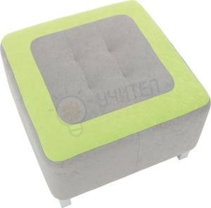Taburet pătrat Premium gri-verde - Img 2