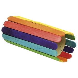Bețișoare din lemn colorate, mici 50 bucăți - Img 3