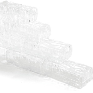 Cărămizi din plastic transparent cu efect glaciar 30 buc - Img 3