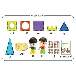 Constructor magnetic Castle 98 piese - Img 3