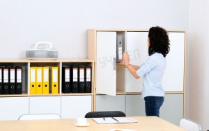 Extensie M cu 2 compartimente și raft Quadro, alb / arțar - Img 3