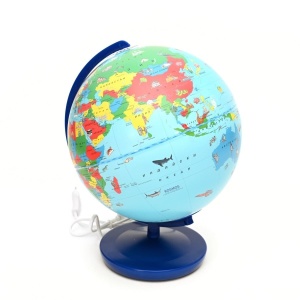 Glob geografic pentru copii, politic, Ø26 cm, luminos