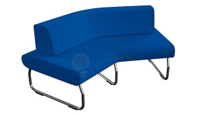 Modul Legva 45 grade cu spătar exterior, albastru