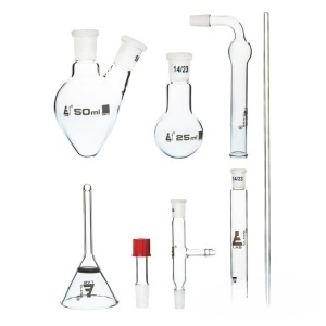 OrganoLab Mini 14/23 – Set pentru chimie organică (8 elemente, în spumă de protecție) - Img 2