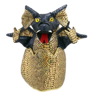 Papusa pentru teatru Baby dragon in ou, 25 cm.