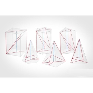Prisme și piramide – set de 6 corpuri
