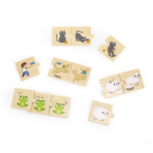 Puzzle din lemn Ordonează activitățile animalelor - Img 2