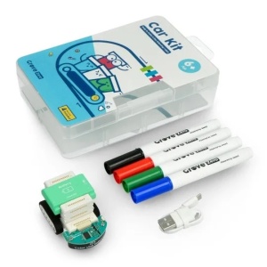 Robot educațional Grove Zero Car Kit - set de elemente conectate magnetic - 4 module