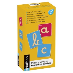 Set grafomotor litere cursive din lemn 26 buc - Img 3