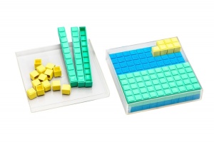 Set sistem zecimal, (1-100), tabla 10 x 10 cm, plastic