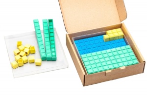 Set sistem zecimal, (1-100), tabla 10 x 10 cm, plastic - Img 2