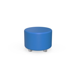 Taburet albastru RFG Circle, 60 × 60 × 43H, ecopiele.