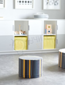 Taburet - motiv cercuri, diametru 40 cm - Img 2