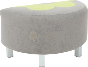 Taburet semicircular Premium gri-verde