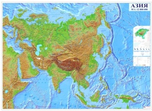 Asia — hartă fizică