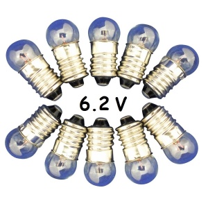 Becuri mici 6,2 V - 10 buc.
