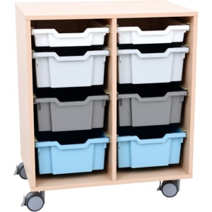 Bibliotecă mobilă Grande M pentru containere - arțar - Img 2