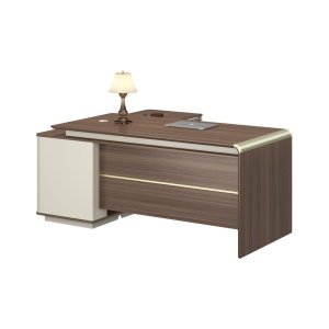 Birou de lucru Lisabon, 1800 × 1650 × 760 mm, cu dulap, stejar și gri, RFG - Img 2