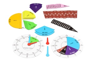 Ceas didactic magnetic pentru lucrul cu fracții