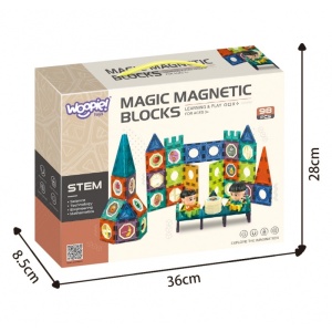 Constructor magnetic Castle 98 piese - Img 4