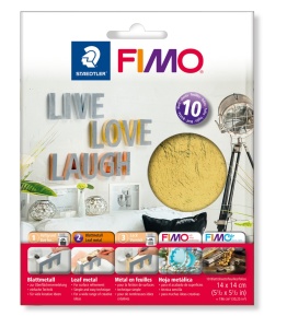 Folie metalică pentru decorație Staedtler Fimo 8781, 10 coli, auriu