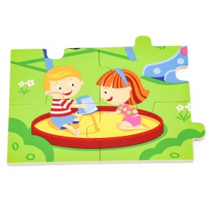 La locul de joacă - puzzle din lemn 16 el. - Img 4