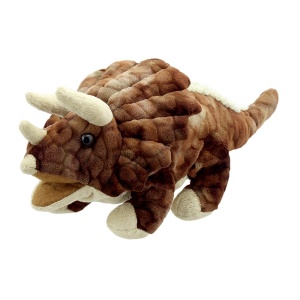 Păpușă de teatru Triceraptus, seria Baby Dinosaurs, 35 cm.