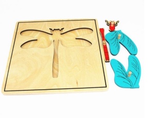 Puzzle din lemn cu animale - libelula - Img 2