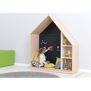 Quadro - dulap-căsuță cu tablă magnetică și 2 rafturi, ladă arțar