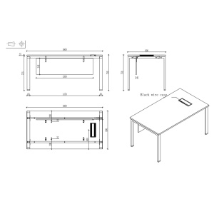RFG Birou Monaco, alb, 1600 x 800 x 750 mm - Img 4