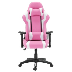 Scaun gaming Carmen 6312 - alb - roz - Img 2