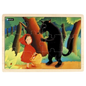 Scufița Roșie - puzzle din lemn 12 piese