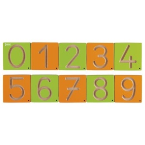 Set grafomotor cifre din lemn 10 buc - Img 3
