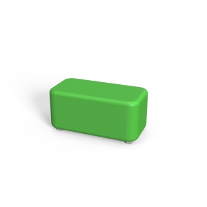 Taburet Line, RFG, 120 x 60 x 43H, verde, ecopiele