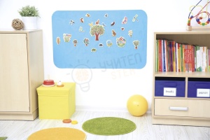 Tapet magnetic autoadeziv - tablă - albastru - Img 2